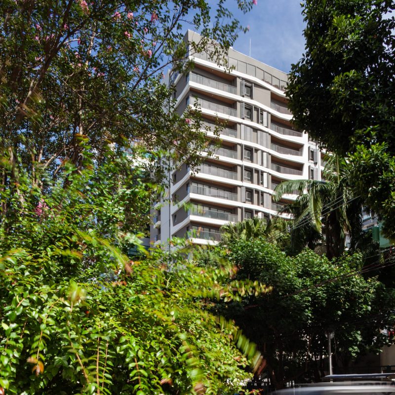 Empreendimento Inside Vila Nova, localizado na Rua Jacques Felix, São Paulo - SP. Projeto de arquitetura desenvolvido por IDE STUDIO