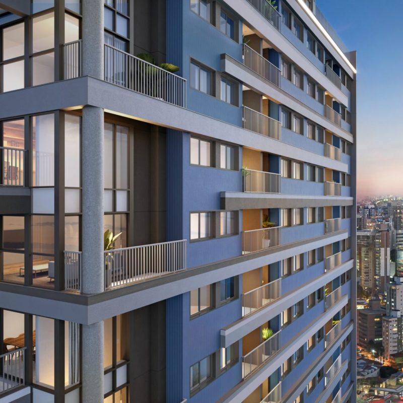 Empreendimento Flow, localizado na Rua Nestor Pestana, São Paulo - SP. Projeto de arquitetura desenvolvido por IDE STUDIO